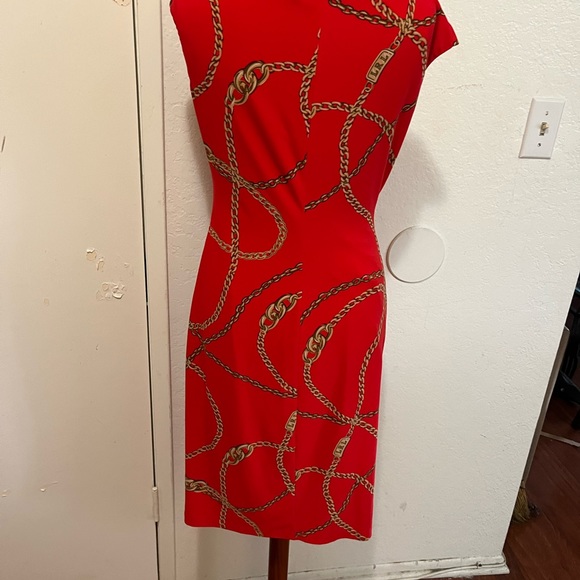 Ralph Lauren Red Dress Size 6 - Picture 4 of 5